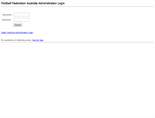 Tablet Screenshot of cadmin.footballaustralia.com.au
